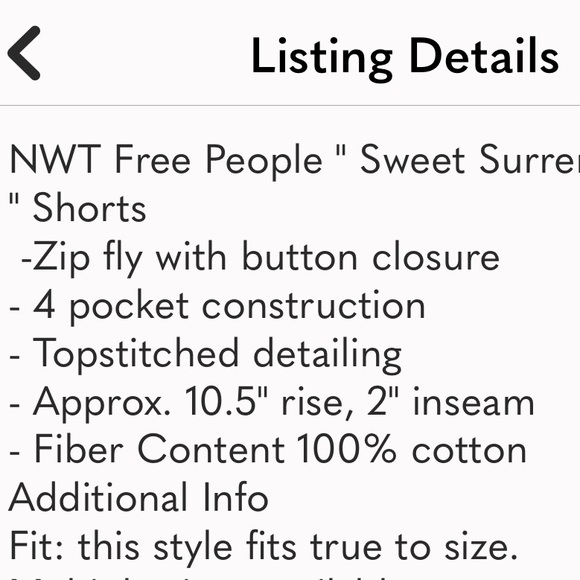 Free people 🌹🌹🌹Blue Denim Women's Shorts - Picture 9 of 14